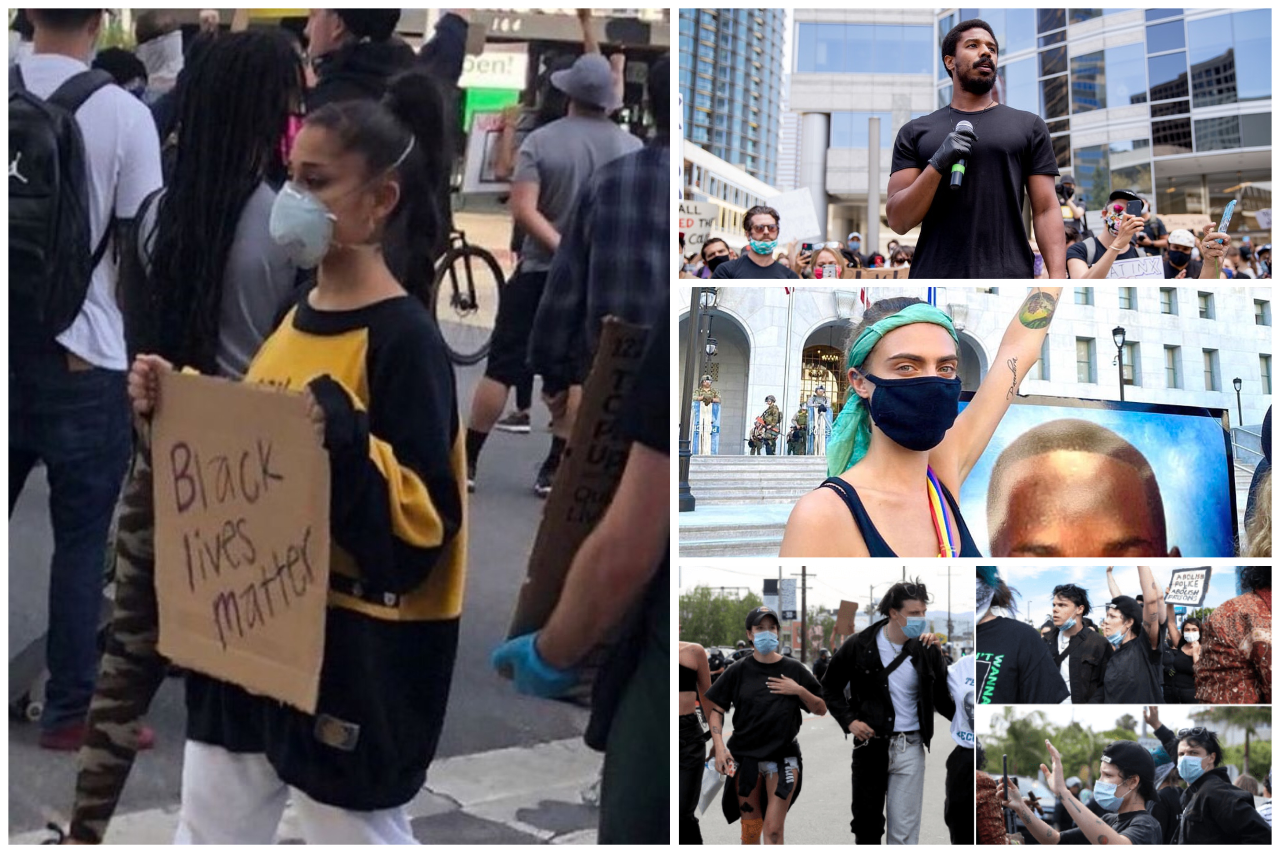 តារាល្បីៗជាច្រើននៅសហរដ្ឋអាមេរិកបានចេញធ្វើ បាតុកម្មតវ៉ាទាក់ទងទៅ និងការរើសអើងពូជសាសន៍ពណ៌សម្បុល